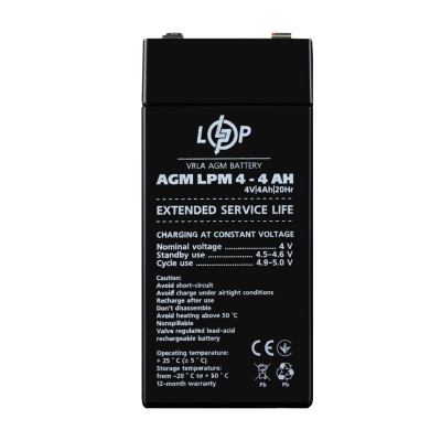 Купити Акумулятор AGM LPM 4V - 4 Ah