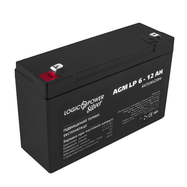Купити Акумулятор AGM LP 6V - 12 Ah Silver