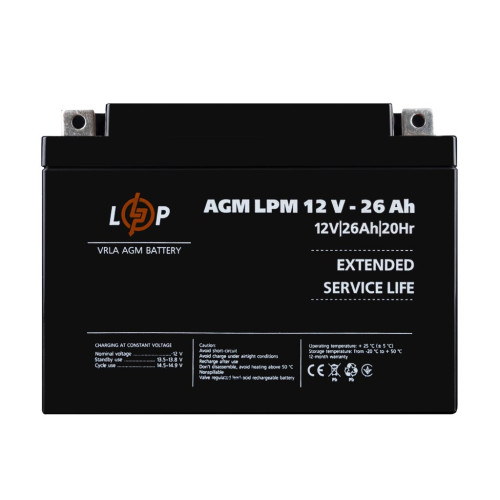 Купити Акумулятор AGM LPM 12V - 26 Ah