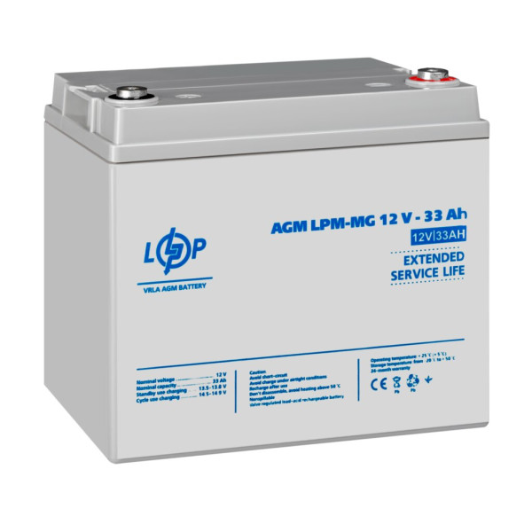 Купить Аккумулятор мультигелевый LPM-MG 12V - 33 Ah + справа