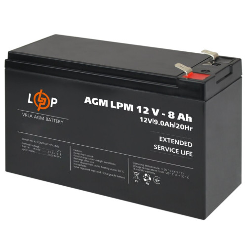Купити Акумулятор AGM LPM 12V - 8 Ah