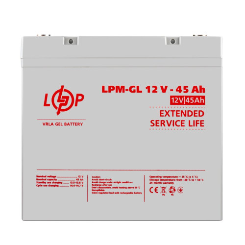 Купити Акумулятор гелевий LPM-GL 12V - 45 Ah