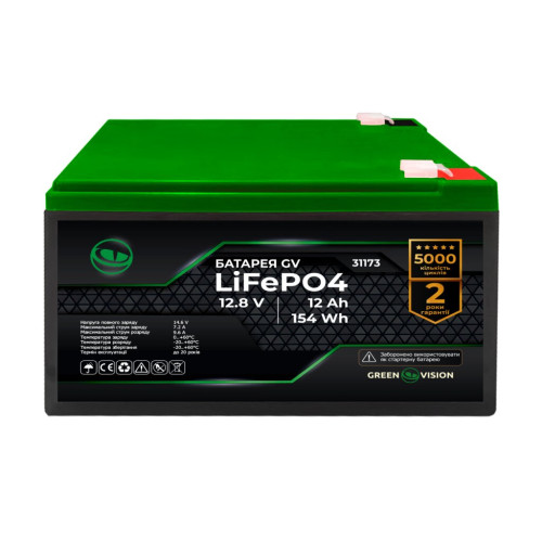 Купити Акумулятор GV LiFePO4 12,8V - 12Ah (154Wh)