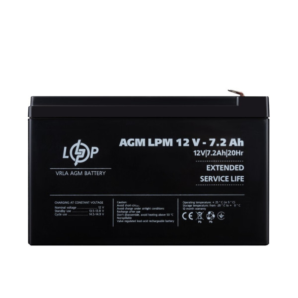 Купить Аккумулятор AGM LPM 12V - 7.2 Ah