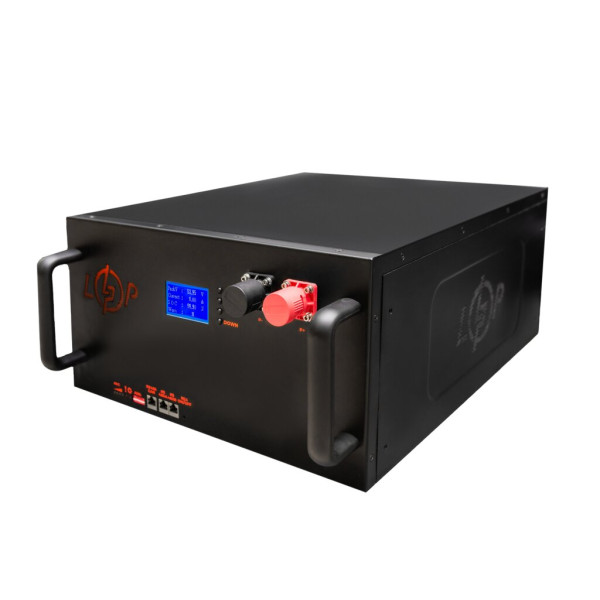 Купить Аккумулятор LP LiFePO4 51,2V - 100 Ah (5120Wh) (BMS 200A/100А) с LCD металл Smart RM RS485/CAN