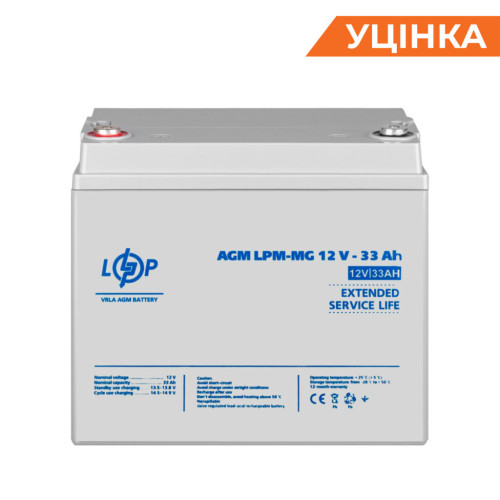 Купити (6558) Акумулятор мультигелевий AGM LPM-MG 12V - 33 Ah 09/2023