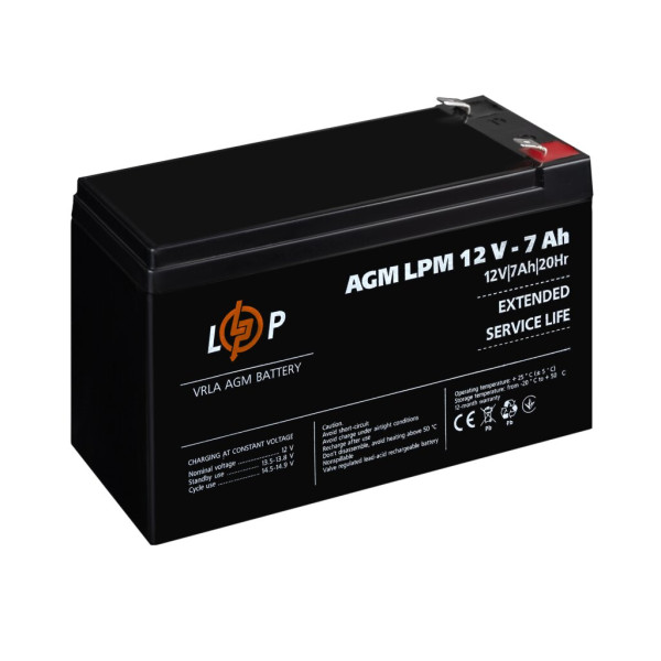 Купити Акумулятор AGM LPM 12V - 7 Ah