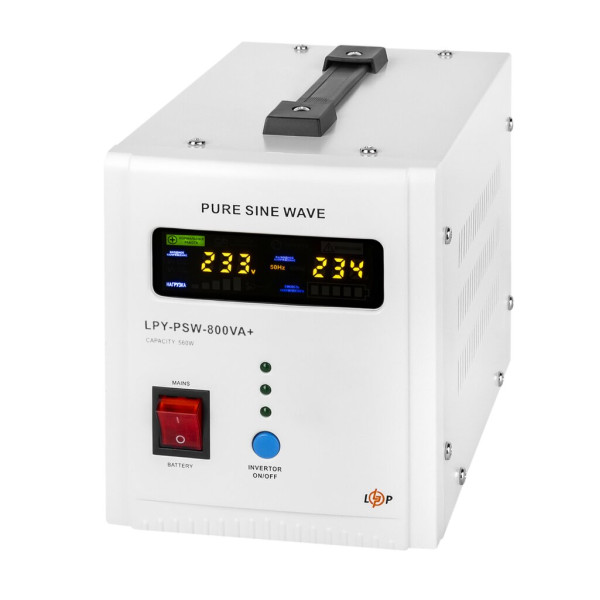 Купити ДБЖ з правильною синусоїдою 12V LPY-PSW-800VA+(560Вт)5A/15A