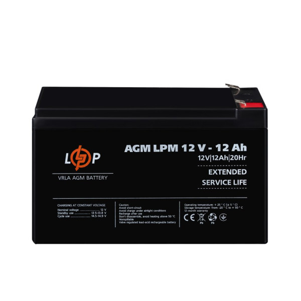 Купити Акумулятор AGM LPM 12V - 12 Ah