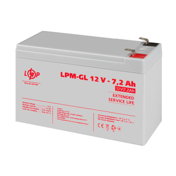 Купить Аккумулятор гелевый LPM-GL 12V - 7.2 Ah Уценка 08.2024