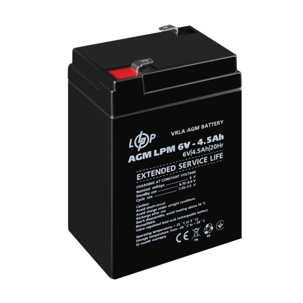 Купити Акумулятор AGM LPM 6V - 4.5 Ah