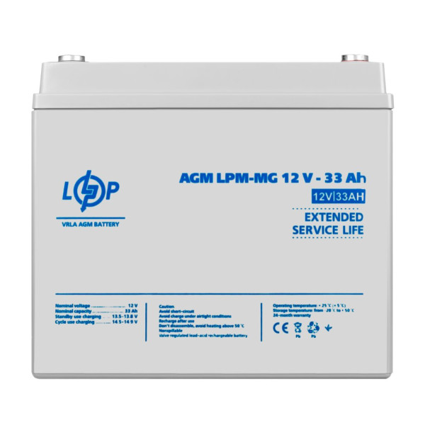 Купить Аккумулятор мультигелевый LPM-MG 12V - 33 Ah + справа