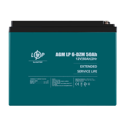 Купити Тяговий свинцево-кислотний AGM акумулятор LP 6-DZM-50 Ah