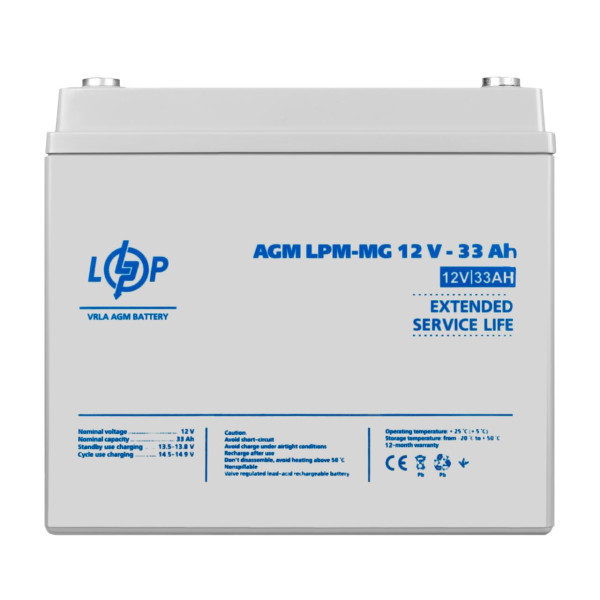 Купить Аккумулятор мультигелевый LPM-MG 12V - 33 Ah Уценка 04.2025