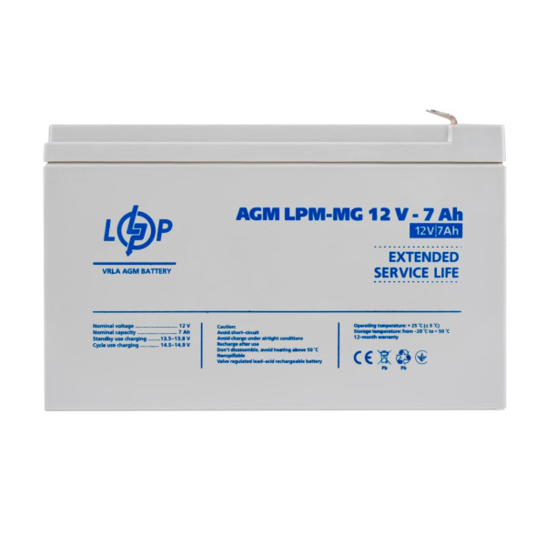 Купить Аккумулятор мультигелевый LPM-MG 12V - 7 Ah