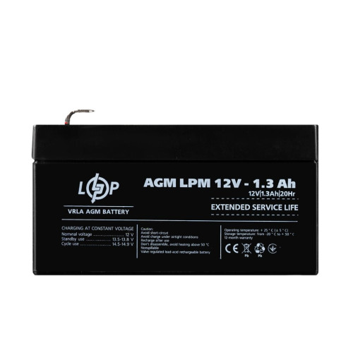 Купити Акумулятор AGM LPM 12V - 1.3 Ah