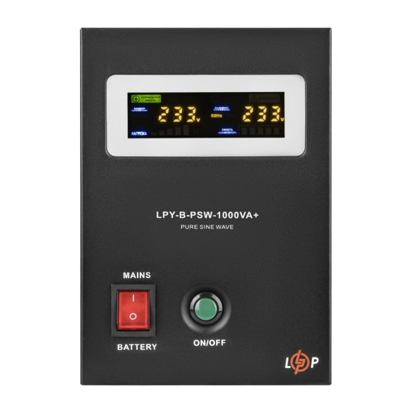 Купить ИБП с правильной синусоидой 12V LPY-B-PSW-1000VA+(700Вт) 10A/20A