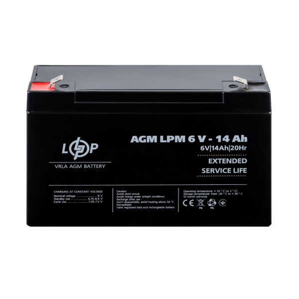 Купить Аккумулятор AGM LPM 6V - 14 Ah