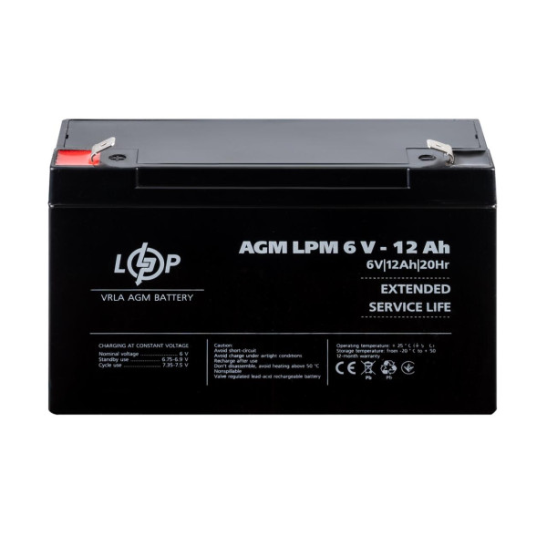 Купить (4159) Аккумулятор AGM LPM 6V - 12 Ah (11-2023)