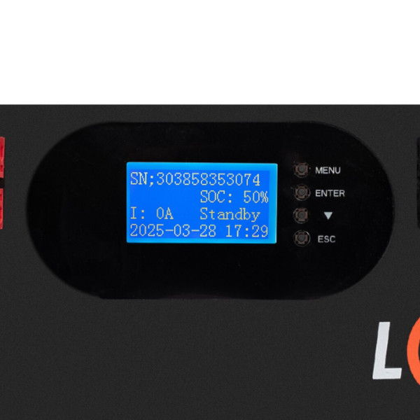 Купити Акумулятор LP LiFePO4 51,2V - 120 Ah 6000Wh (Smart BMS 100A) с LCD RM AB RS485/CAN