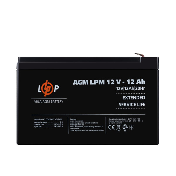 Купити Акумулятор AGM LPM 12V - 12 Ah