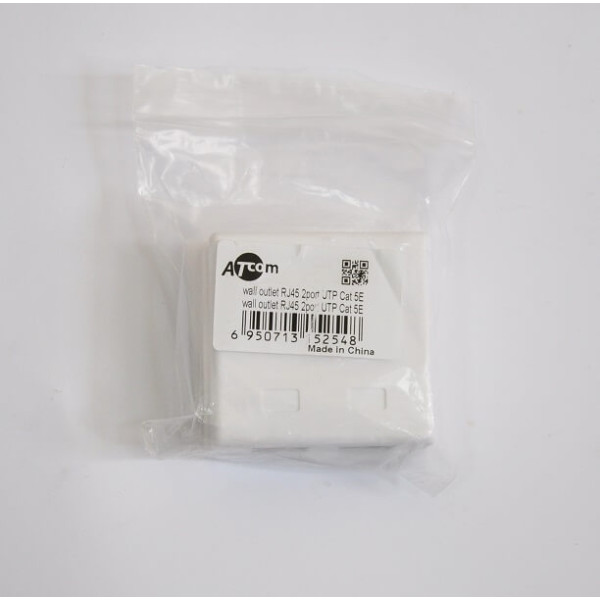 Купити Розетка UTP 8P8C RJ45 2 порти , накладна, біла