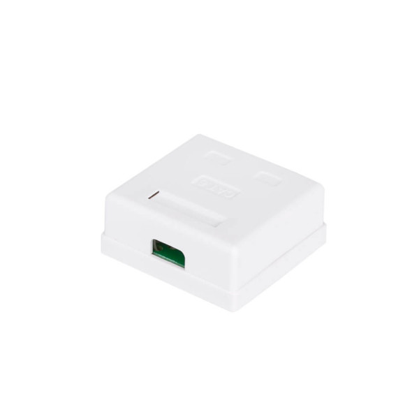 Купити Розетка,  Кат.6,  UTP 8P8C RJ45 2порт , накладна, біла