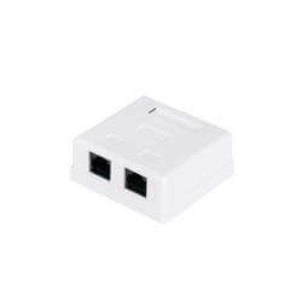 Купити Розетка,  Кат.6,  UTP 8P8C RJ45 2порт , накладна, біла