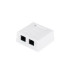 Купити Розетка,  Кат.6,  UTP 8P8C RJ45 2порт , накладна, біла