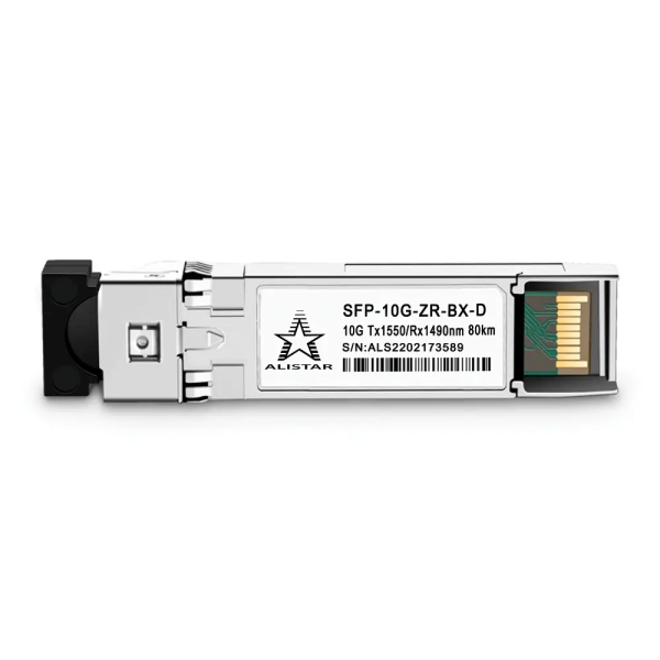 Купить SFP+ 10GBASE-BX 1SM WDM LC 80km Tx1550/Rx1490nm DOM Alistar