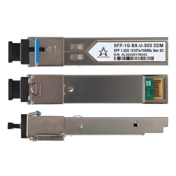 Купити SFP 1000Base BX 1SM WDM SC 3km Tx1310nm/Rx1550nm DDM Alistar