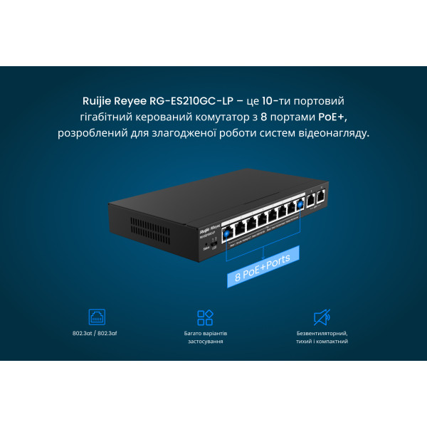 Купить Комутатор Ruijie Reyee RG-ES210GC-LP