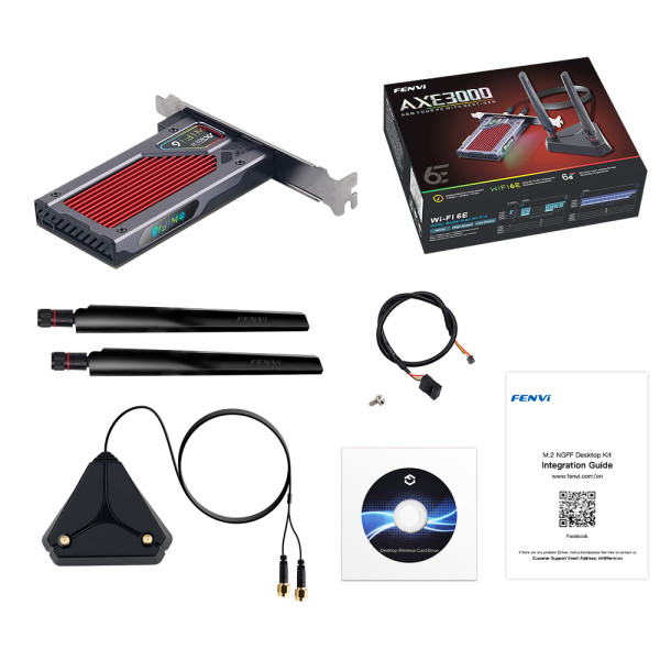 Купити Бездротовий адаптер Fenvi FV-AXE3000RGB Gaming (Intel AX210)
