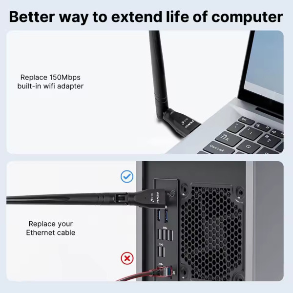 Купить Бездротовий адаптер Fenvi FU-AX300Pro