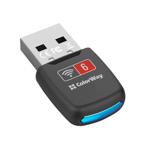Купить Бездротовий адаптер ColorWay Wi-Fi 6 (CW-AD-W1)