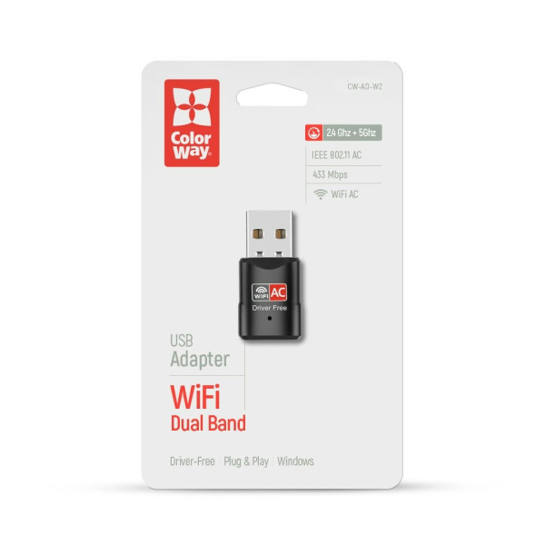 Купить Бездротовий адаптер ColorWay Wi-Fi (CW-AD-W2)