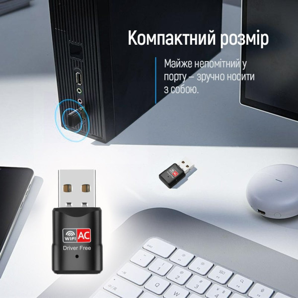 Купить Бездротовий адаптер ColorWay Wi-Fi (CW-AD-W2)