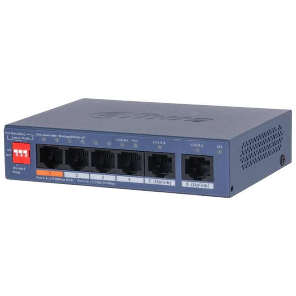 Купити Комутатор Dahua DH-CS4006-4ET2GT-60 PoE