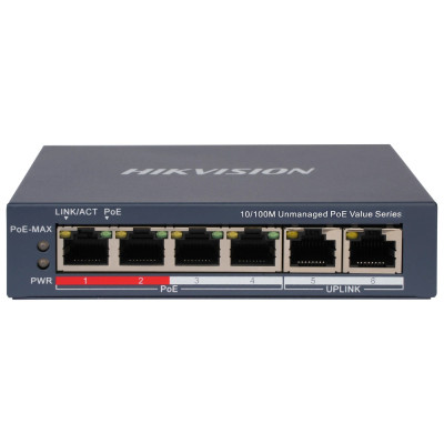 Купить Коммутатор Hikvision DS-3E0106P-E/M(B) POE