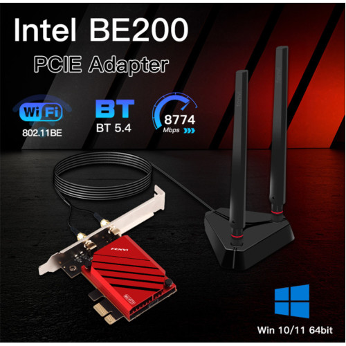 Купить Бездротовий адаптер Fenvi FV-BE8800Pro Wi-Fi 7, Bluetooth 5.4 Gaming Tri Band 2.4G/5G/6GHz