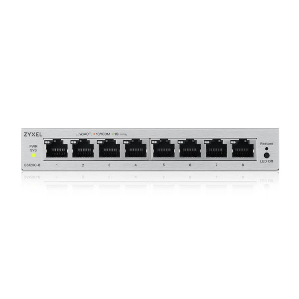 Купить Коммутатор ZYXEL GS1200-8 v3 (GS1200-8V3-EU0101F)