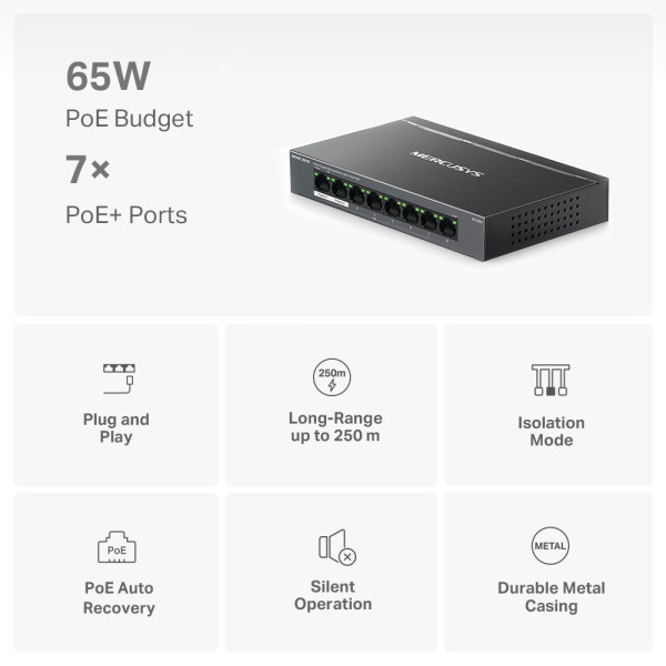 Купити Комутатор Mercusys MS108GP