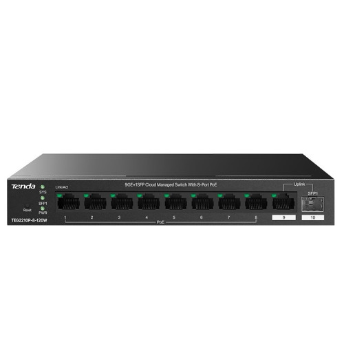 Купити Комутатор Tenda TEG2210P-8-120W