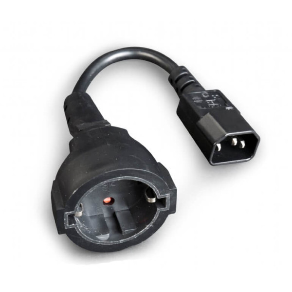 Купить Адаптер питания Cablexpert PC-SFC14M-01, C14 / Schuko, 15 см, с заземлением, 3*0,75 мм