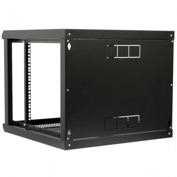Купить Телекоммуникационный настенный шкаф CMS 19" 9U, 600x500x507мм (Ш*Г*В), эконом, акриловое стекло, черный