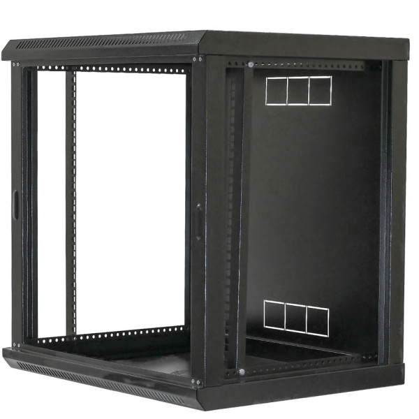 Купить Телекоммуникационный настенный шкаф CMS 19" 12U, 600x600x640мм (Ш*Г*В), эконом, акриловое стекло, черный