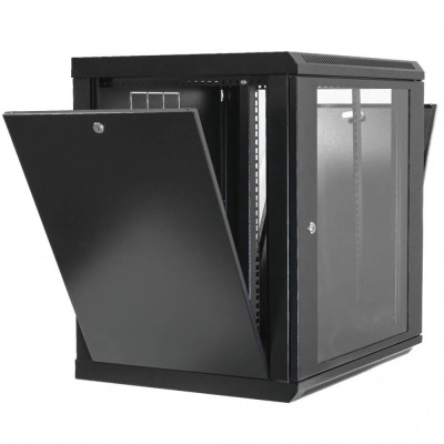 Купить Телекоммуникационный настенный шкаф CMS 19" 15U, 600x500x773мм (Ш*Г*В), эконом, акриловое стекло, черный