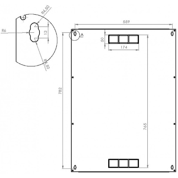 Купить Телекоммуникационный настенный шкаф CMS 19" 18U, 600x600x907мм (Ш*Г*В), эконом, акриловое стекло, серый