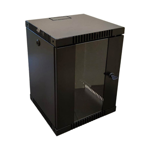 Купить Телекоммуникационный настенный шкаф 10" 6U, 320х300x335мм (Ш*Г*В), акриловое стекло, черный