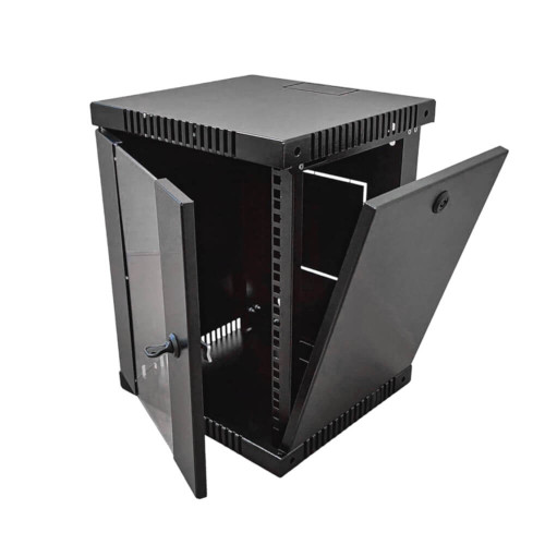Купить Телекоммуникационный настенный шкаф 10" 8U, 320х300х425 мм (Ш*Г*В), акриловое стекло, черный